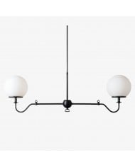 Mobilux Line Modern Geometric Chandelier - Brass Ceiling Light Fixture HL1683