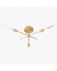 Mobilux Line Modern Geometric Chandelier - Brass Ceiling Light Fixture HL1683