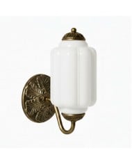 Ornato Luxe Moderne Art Deco Wandleuchte - Opalglas Kugelleuchte - Messing oder Schwarz HL1712