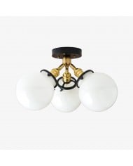 Mobilux Line Nowoczesna mosiężna lampa sufitowa wpuszczana w sufit – minimalistyczna złota lampa sufitowa do sypialni HL1690