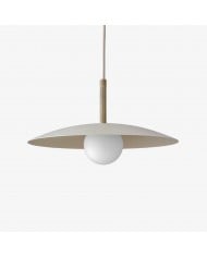 Glorica Glass White Globe Pendant Light - Mid Century Modern Glass Hanging Fixture HL1672