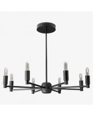 Lampadario Glorica Glass 5 Globe - Lampadario vintage in ottone e vetro opalino HL1681