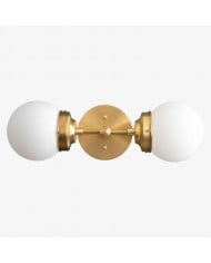 Lampa łazienkowa Glorica Glass z 3 kloszami i kulą – miękka lampa łazienkowa HL1691