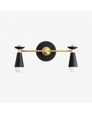 Applique Radiro Globe in ottone e nero - Applique scandinava minimalista HL1658