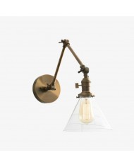 Conique Metal Industrial Wall Sconce with Adjustable Arm - Vintage Copper Cone Shade for Task Lighting HL1752