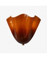 Lámpara de tocador Ornato Luxe de mediados de siglo - Accesorio de baño de latón con vidrio opalino HL1688