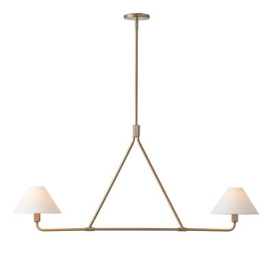 Diora Pendellampa - Modern Metallarmatur med Linneskärmar HL1499