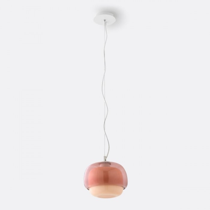 Dubbel sfärisk glashänglampa - Färgglad sovrumslampa HL1094 Dubbel sfärisk glashänglampa - Färgglad sovrumslampa HL1094