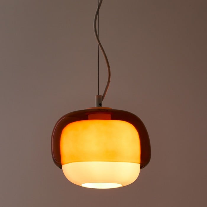 Dubbel sfärisk glashänglampa - Färgglad sovrumslampa HL1094 Dubbel sfärisk glashänglampa - Färgglad sovrumslampa HL1094