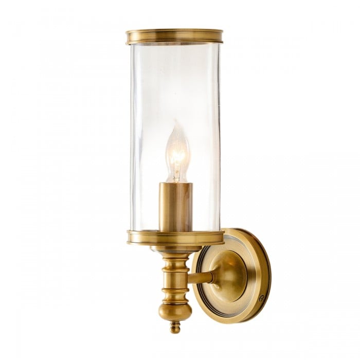 Driscoll Glascylinderlampa - Klassisk Järnvägglampa med Klar Glasskärm HL1537