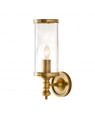 Applique murale Rowan en bronze ou laiton - Lampe en fer avec abat-jour en lin blanc pour la maison HL1529
