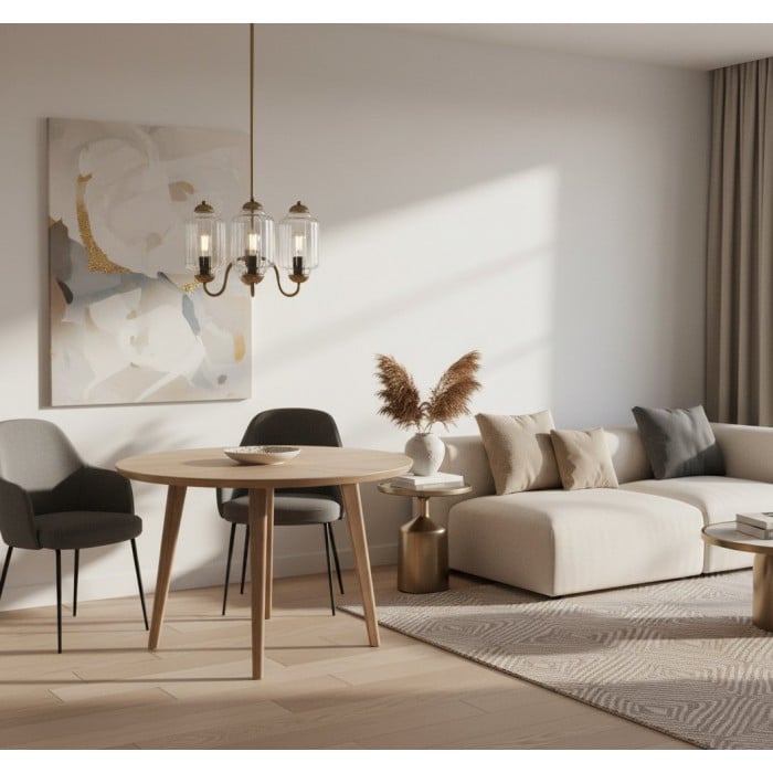 Lustre vintage en verre Eloise - Décoration d'intérieur en verre laiteux HL1651