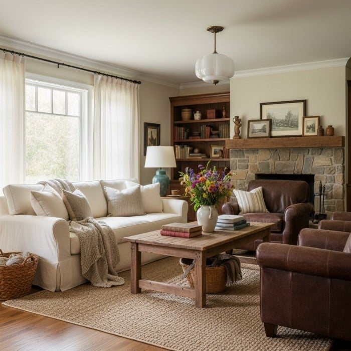 Lustre vintage en verre Eloise - Décoration d'intérieur en verre laiteux HL1651