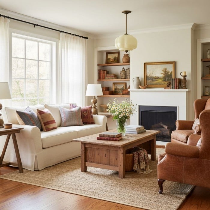 Lustre vintage en verre Eloise - Décoration d'intérieur en verre laiteux HL1651