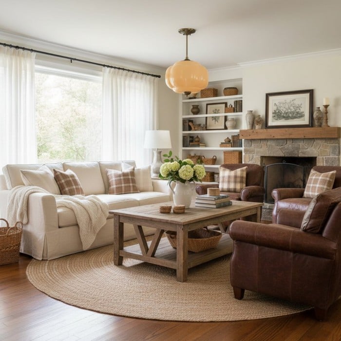 Lustre vintage en verre Eloise - Décoration d'intérieur en verre laiteux HL1651