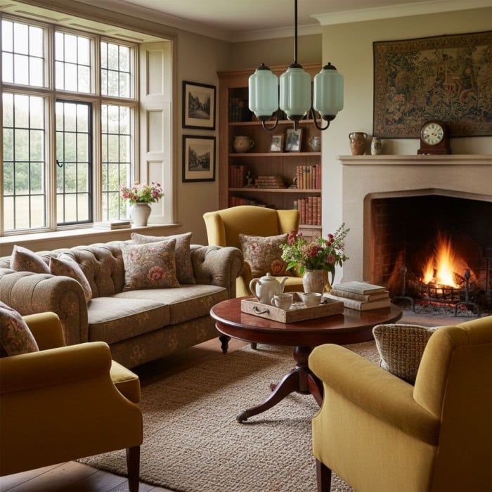 Lustre vintage en verre Eloise - Décoration d'intérieur en verre laiteux HL1651