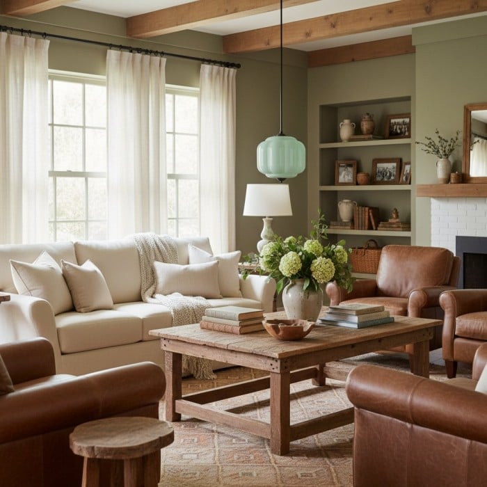 Lustre vintage en verre Eloise - Décoration d'intérieur en verre laiteux HL1651