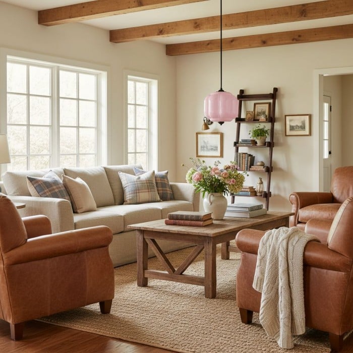 Lustre vintage en verre Eloise - Décoration d'intérieur en verre laiteux HL1651