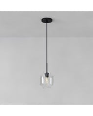Lampa wisząca Solivara – lampa wisząca z lnianym kloszem warstwowym HL1511
