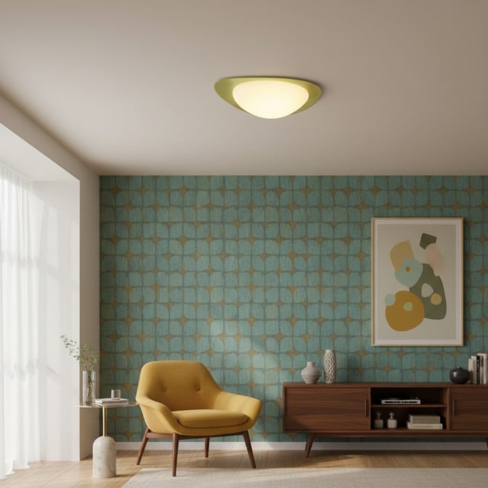 Lampada da soffitto con paralume in foglia HL881 Lampada da soffitto con paralume in foglia HL881