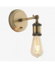 Adjustable Hansen Brass Wall Sconce - Clear Glass Design HL1828
