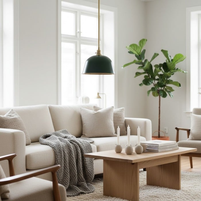 Forvara Metal Pole Pendant Light - Bell Diffuser Design for Kitchen Islands HL1563