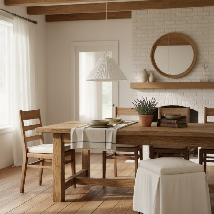 Lindi - Kleine Pendelleuchte aus gealtertem Messing und Leinen mit Wellenschliff HL1800