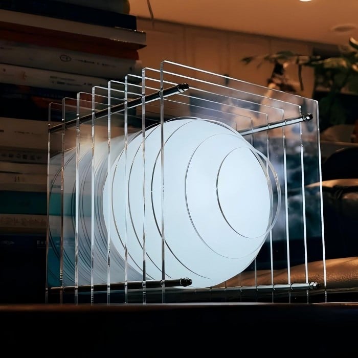 Mondförmige geometrische Würfel-Tischleuchte - Atmosphärische Lichtkugel HL1831