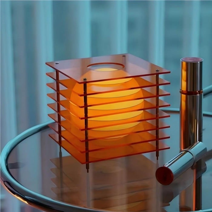 Mondförmige geometrische Würfel-Tischleuchte - Atmosphärische Lichtkugel HL1831