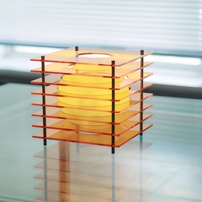 Mondförmige geometrische Würfel-Tischleuchte - Atmosphärische Lichtkugel HL1831