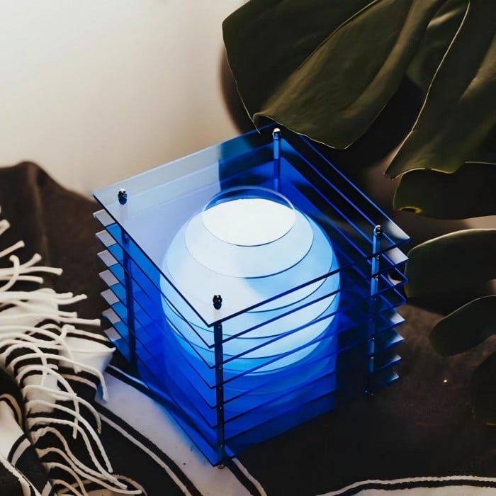 Mondförmige geometrische Würfel-Tischleuchte - Atmosphärische Lichtkugel HL1831