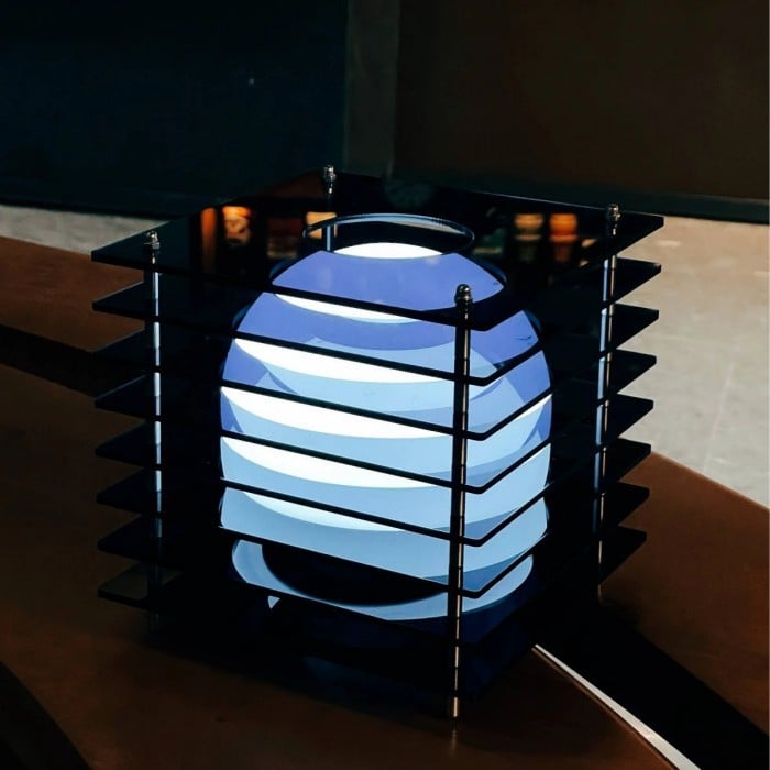 Mondförmige geometrische Würfel-Tischleuchte - Atmosphärische Lichtkugel HL1831