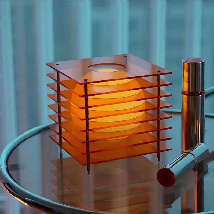 Mondförmige geometrische Würfel-Tischleuchte - Atmosphärische Lichtkugel HL1831