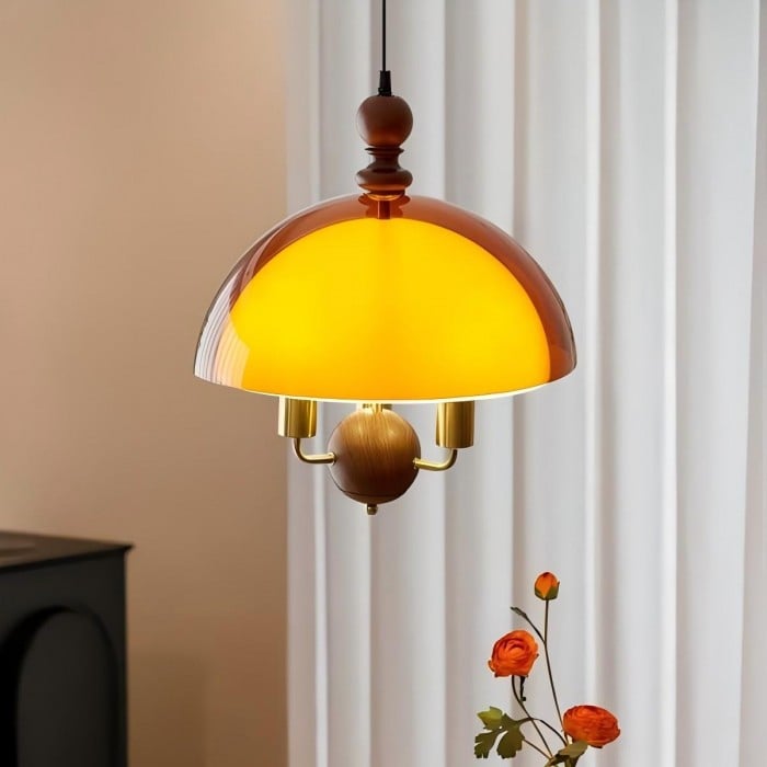 Mittelalterliche Sonnenuntergangs-Pendelleuchte – Acryl-Schwenkarmleuchte HL1833