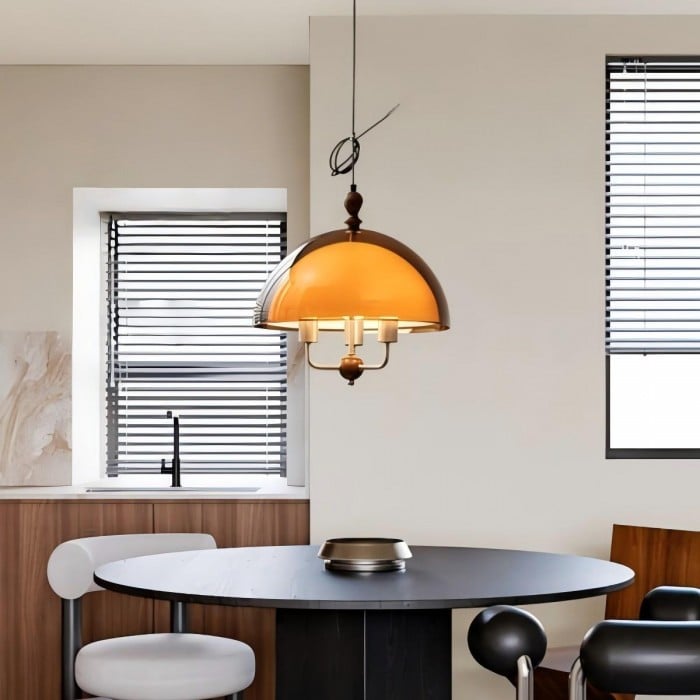 Mittelalterliche Sonnenuntergangs-Pendelleuchte – Acryl-Schwenkarmleuchte HL1833