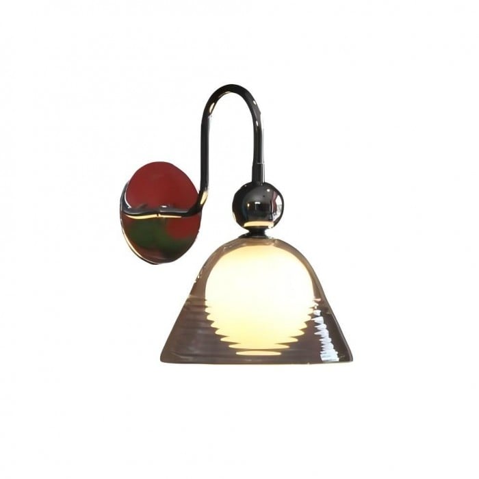 Gebogen zonsondergang wandlamp - Bauhaus-stijl geribbelde glazen lamp HL1839