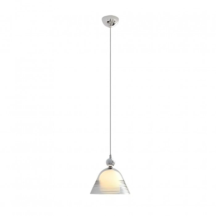 Geribbelde glazen Sunset hanglamp - Chromen design accentlamp HL1840