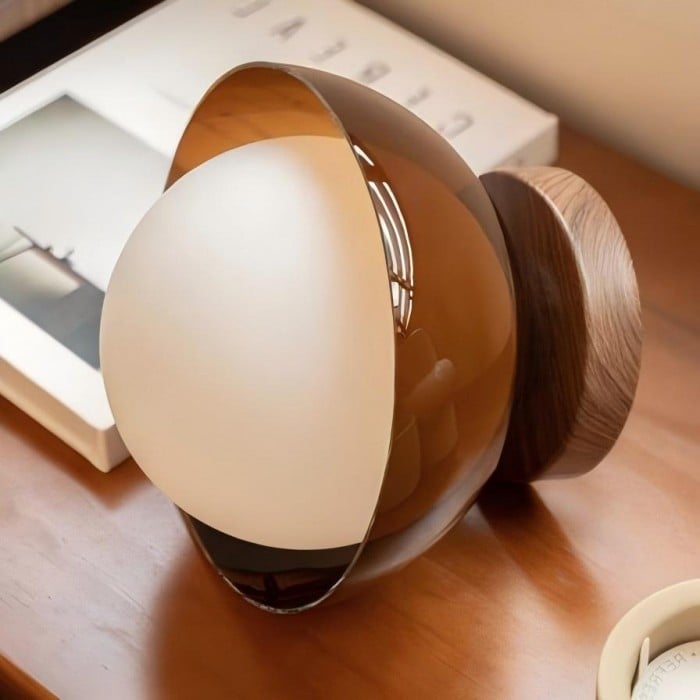 Sunset Globe Plafondlamp - Vintage Walnoot Design Accent HL1841