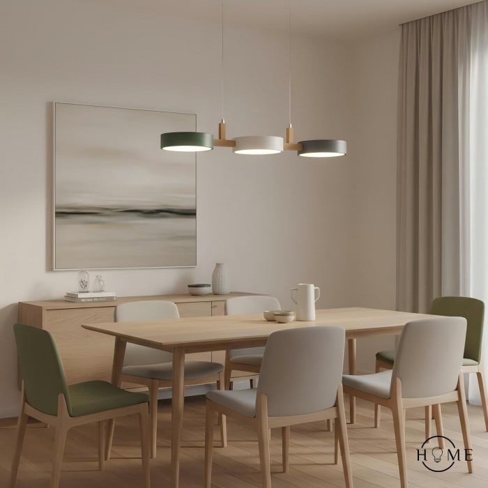 Nordic Modern Simple Macaron 3 Head Lampa wisząca HL683