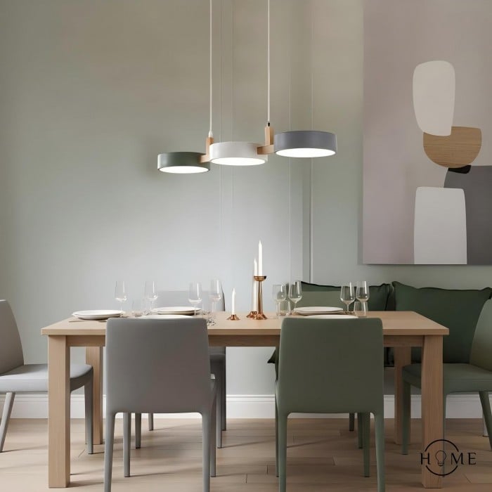 Nordic Modern Simple Macaron 3 Head Lampa wisząca HL683