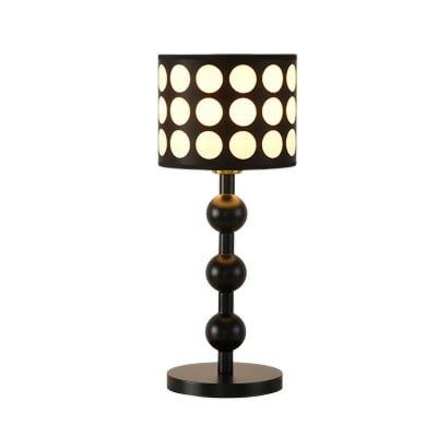 Lampe de table à motif pois rétro - Lampadaire en bois pour salon HL1844