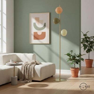 Opaal glazen vloerlamp - moderne staande lamp HL1779