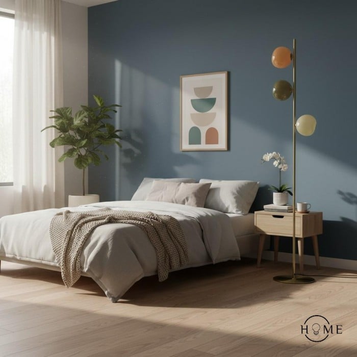 Lampadaire en verre opale - Lampe sur pied moderne HL1779