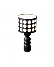 Lampe de table à motif pois rétro - Lampadaire en bois pour salon HL1844