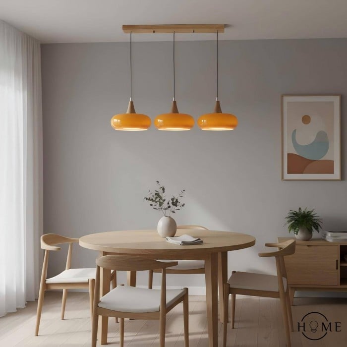 Bauhaus Design Orange Disc Pendant Lamp HL1055