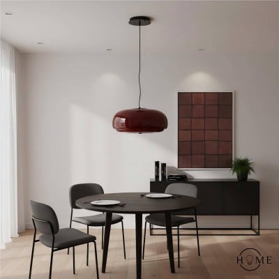 Suspension en vitrail Macaron – Design bol multicouche HL1098