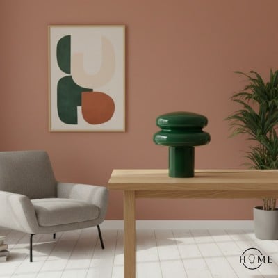 Orra Kleine opaal tafellamp - Paddenstoelvormige glazen lamp voor woonkamer HL1782