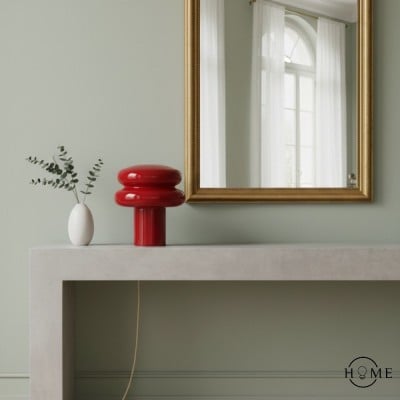 Orra Liten opalbordslampa - svampformad glaslampa för vardagsrum HL1782