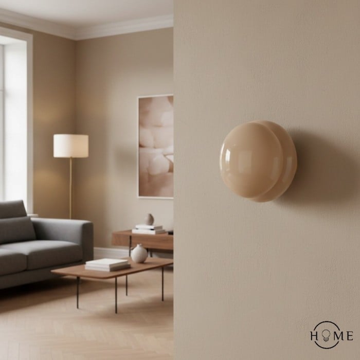 Orra Vintage Opalglas Wandlampe - Klassische runde Wandleuchte für Wohnzimmer HL1783