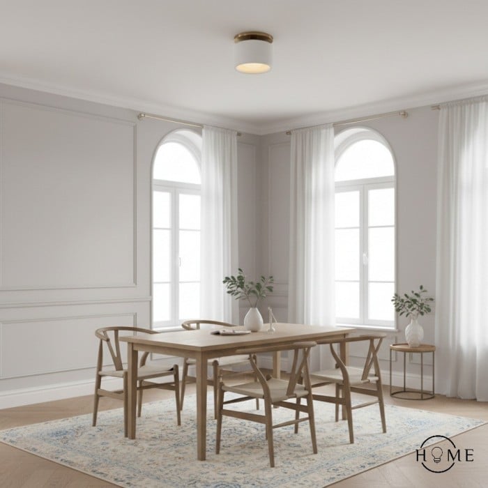 Cerova Nowoczesna porcelanowa lampa sufitowa do montażu wpuszczanego – elegancki klosz w kolorze kości słoniowej HL1621